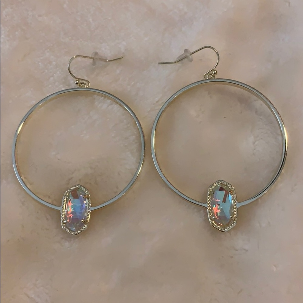 Kendra Scott Elora earrings - dichroic glass